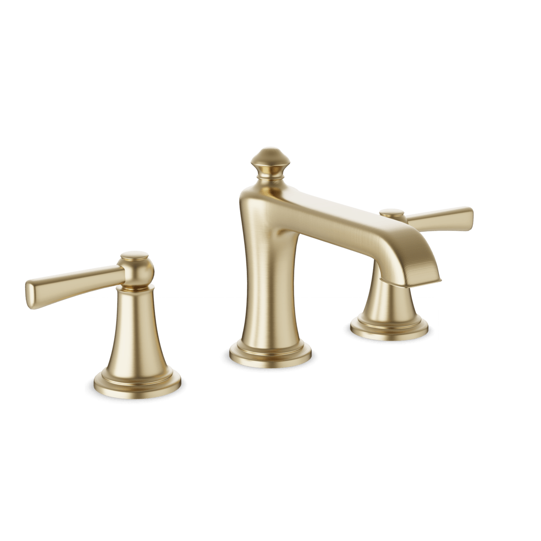 Prestige 3 Hole Bathroom Faucet in Satin Brass